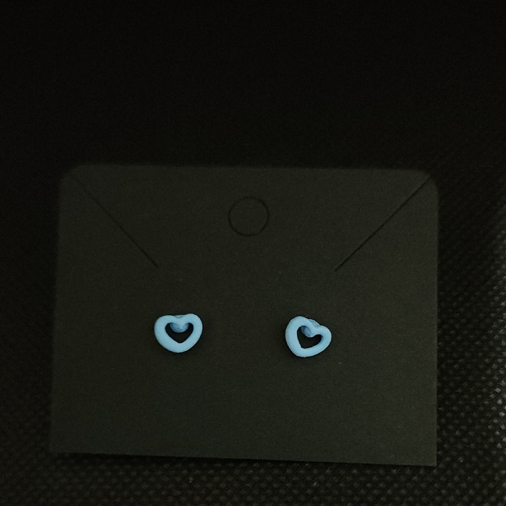 5/$25 Heart-Shaped Blue Earrings